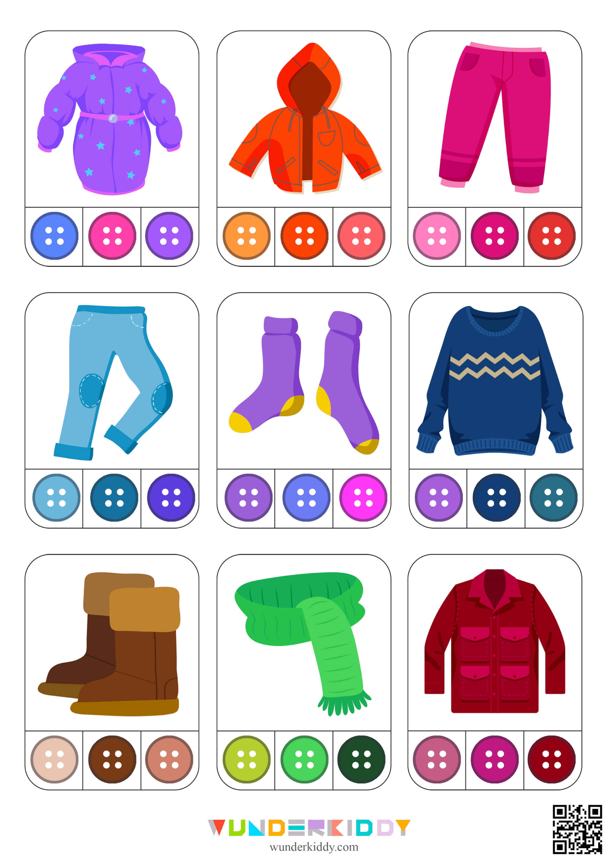 Winter Clothes Color Matching Game - Image 2