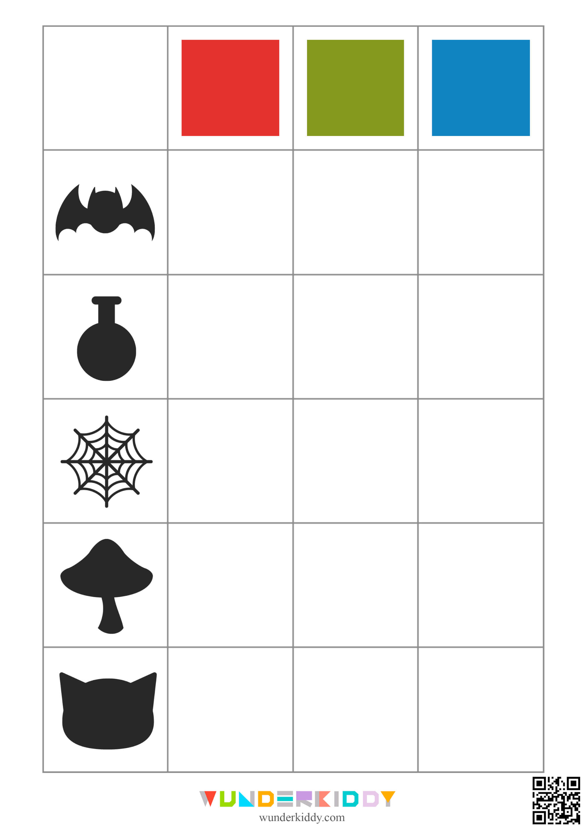 Witch Hat Matching Worksheets - Image 2