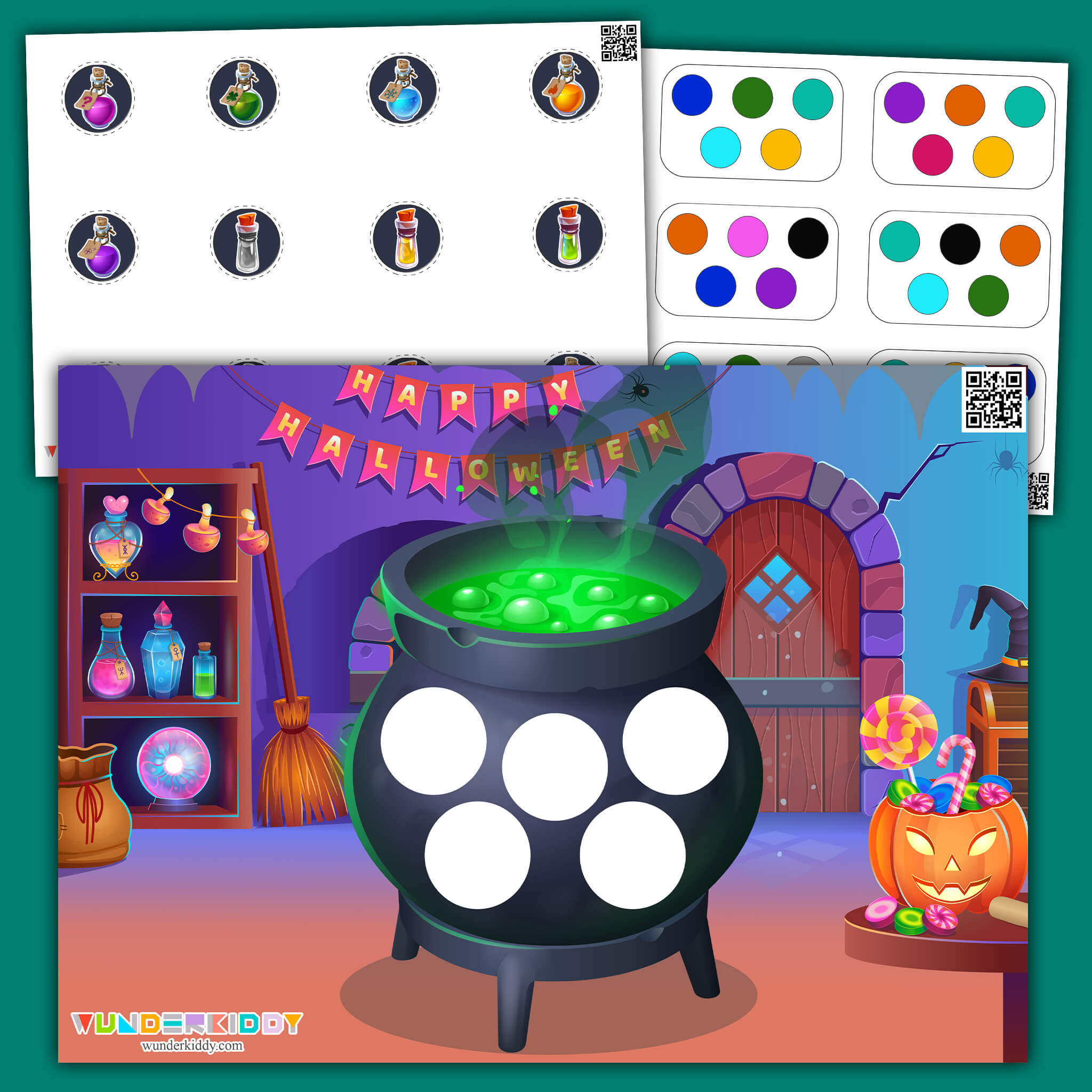 Witch's Cauldron Pattern Activity for Preschool