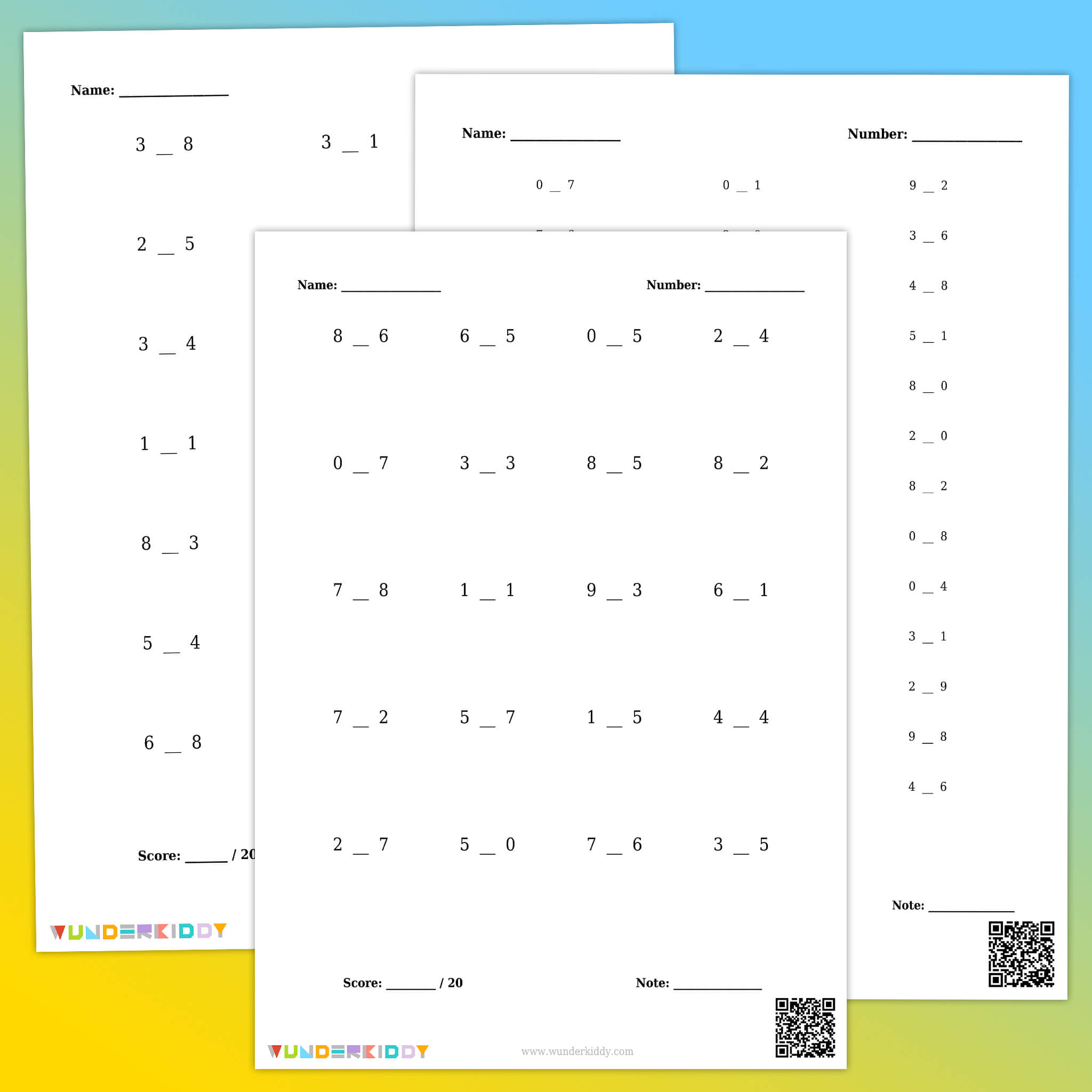 Математика 1 класс «больше, меньше, равно»
